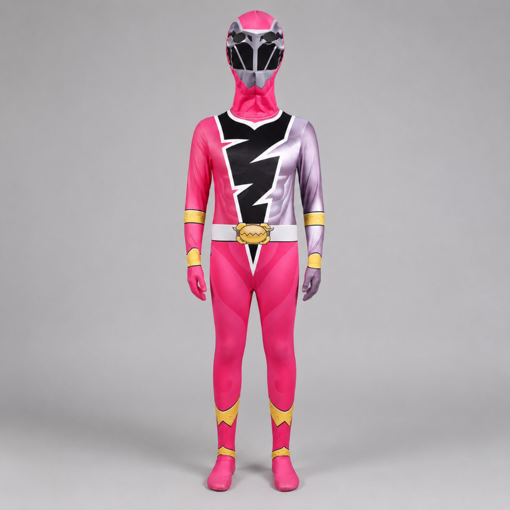 Thermabuild | Kids' Halloween Superhero Costume Jumpsuit Dress Up with Lightning Bolt Chest Panel