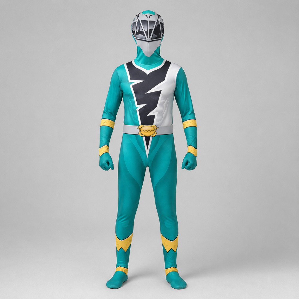 Thermabuild | Kids' Halloween Superhero Costume Jumpsuit Dress Up with Lightning Bolt Chest Panel