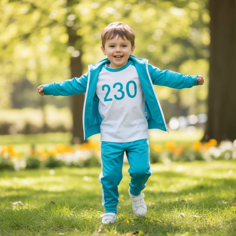 Thermabuild | Kids' Halloween Three-Piece Costume Set with Numbers and Side Stripes Tracksuit