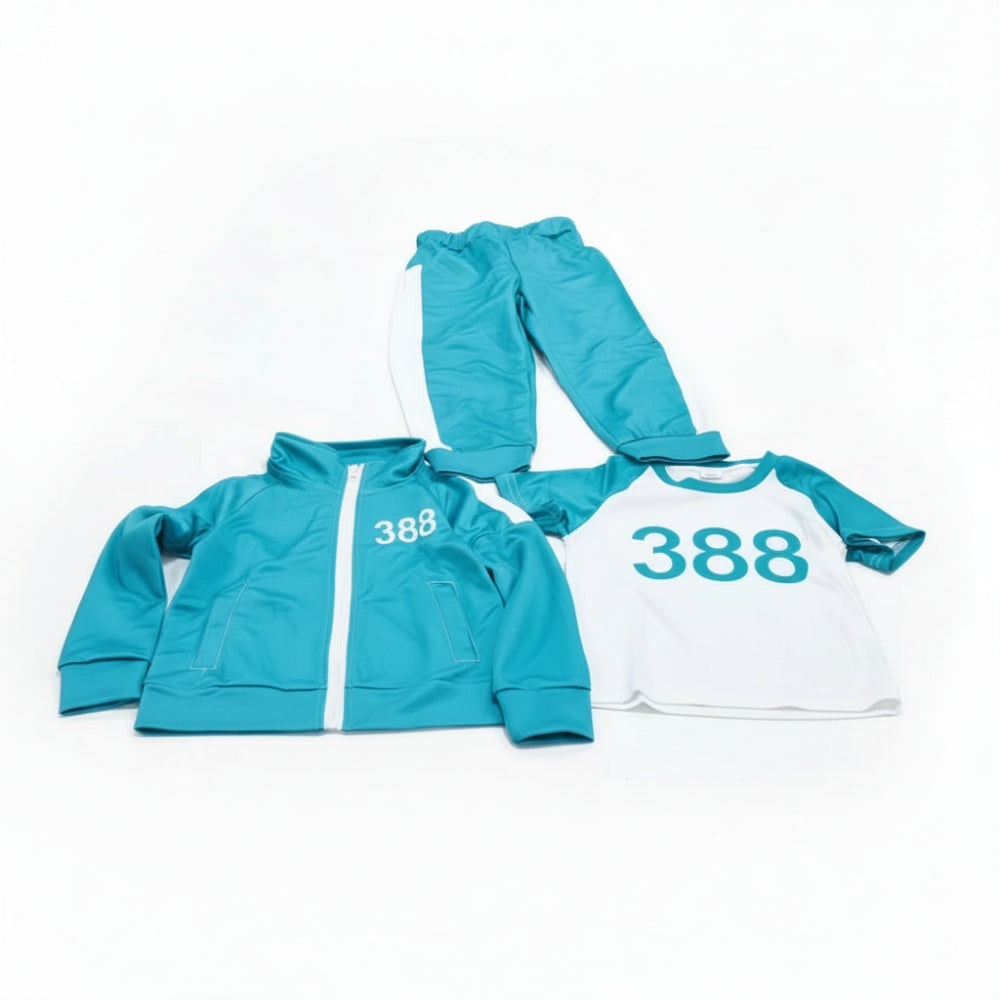 Thermabuild | Kids' Halloween Three-Piece Costume Set with Numbers and Side Stripes Tracksuit
