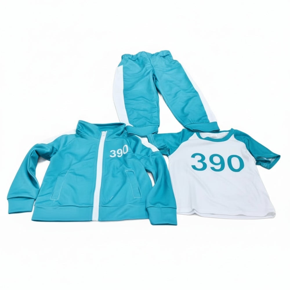 Thermabuild | Kids' Halloween Three-Piece Costume Set with Numbers and Side Stripes Tracksuit