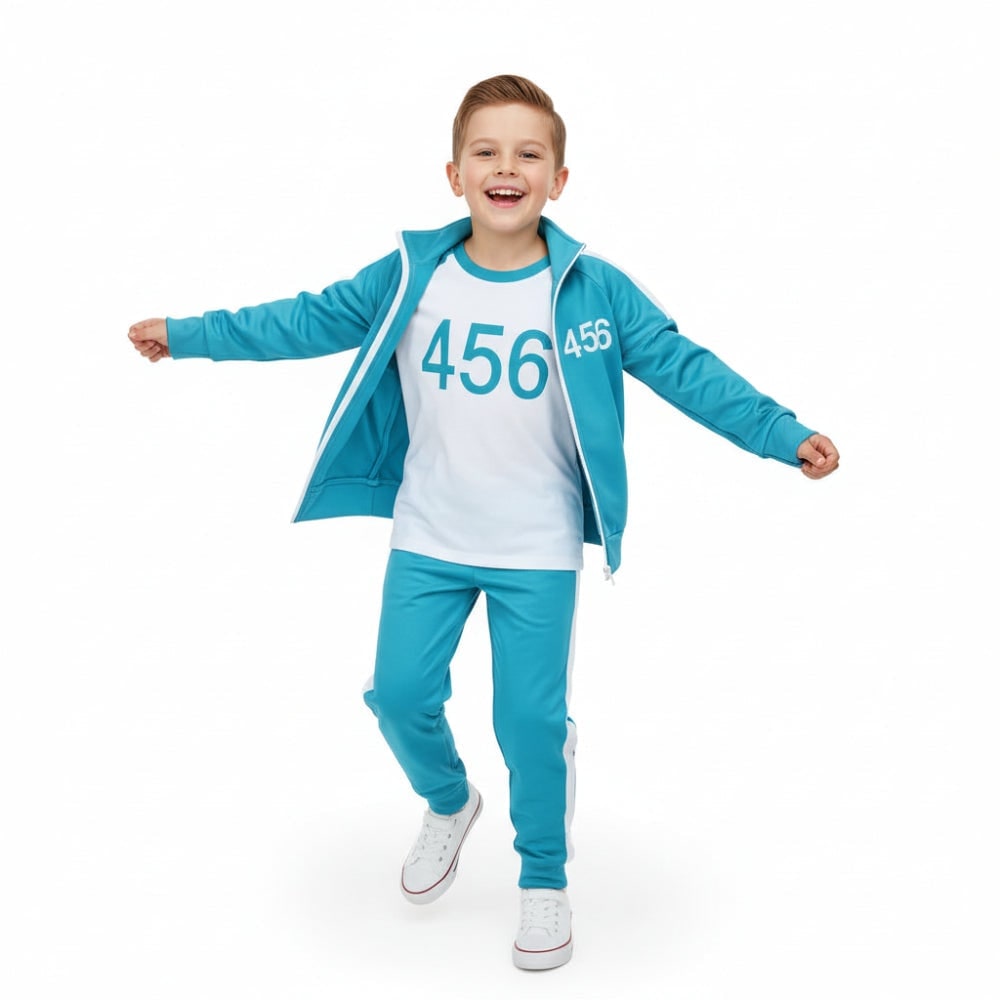 Thermabuild | Kids' Halloween Three-Piece Costume Set with Numbers and Side Stripes Tracksuit