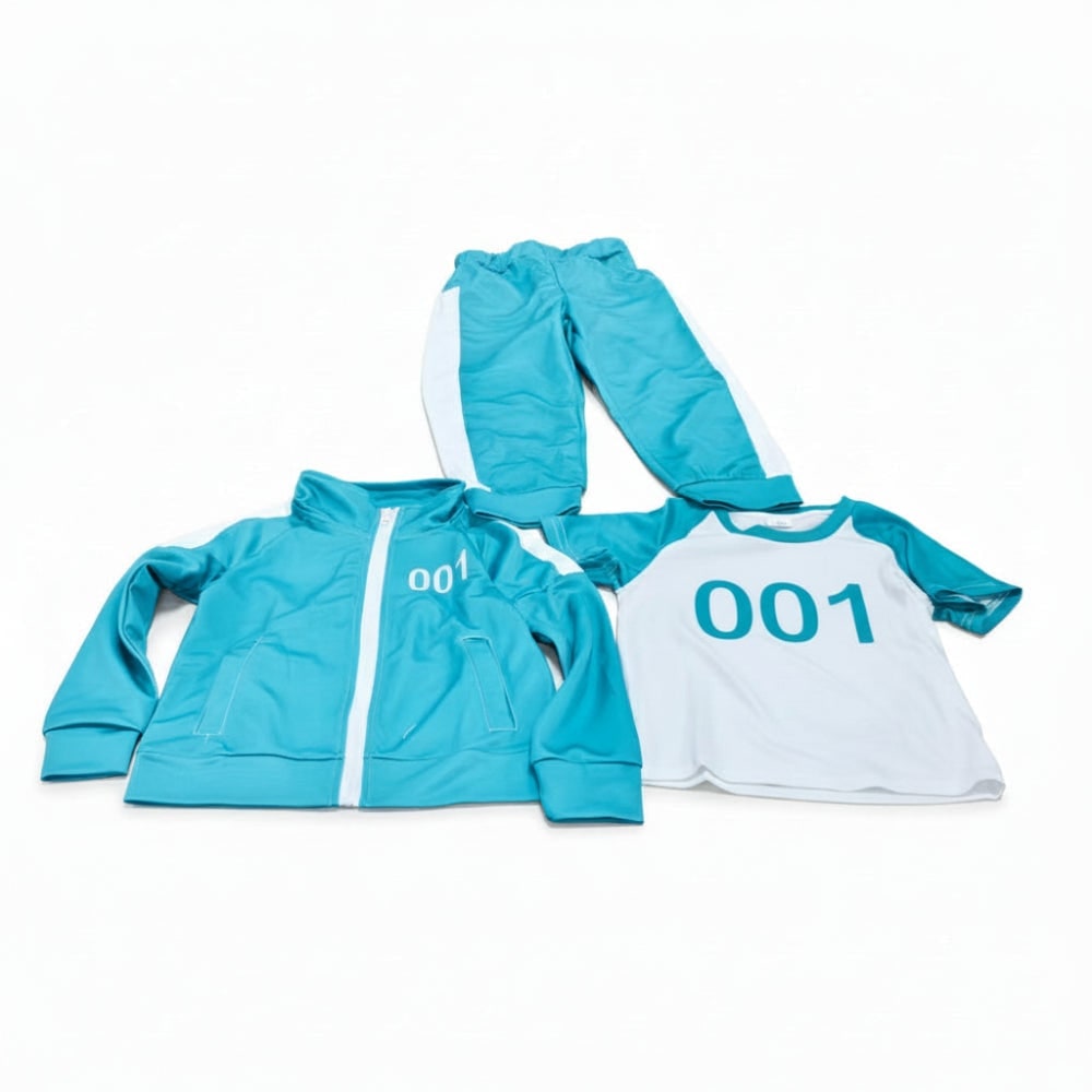 Thermabuild | Kids' Halloween Three-Piece Costume Set with Numbers and Side Stripes Tracksuit