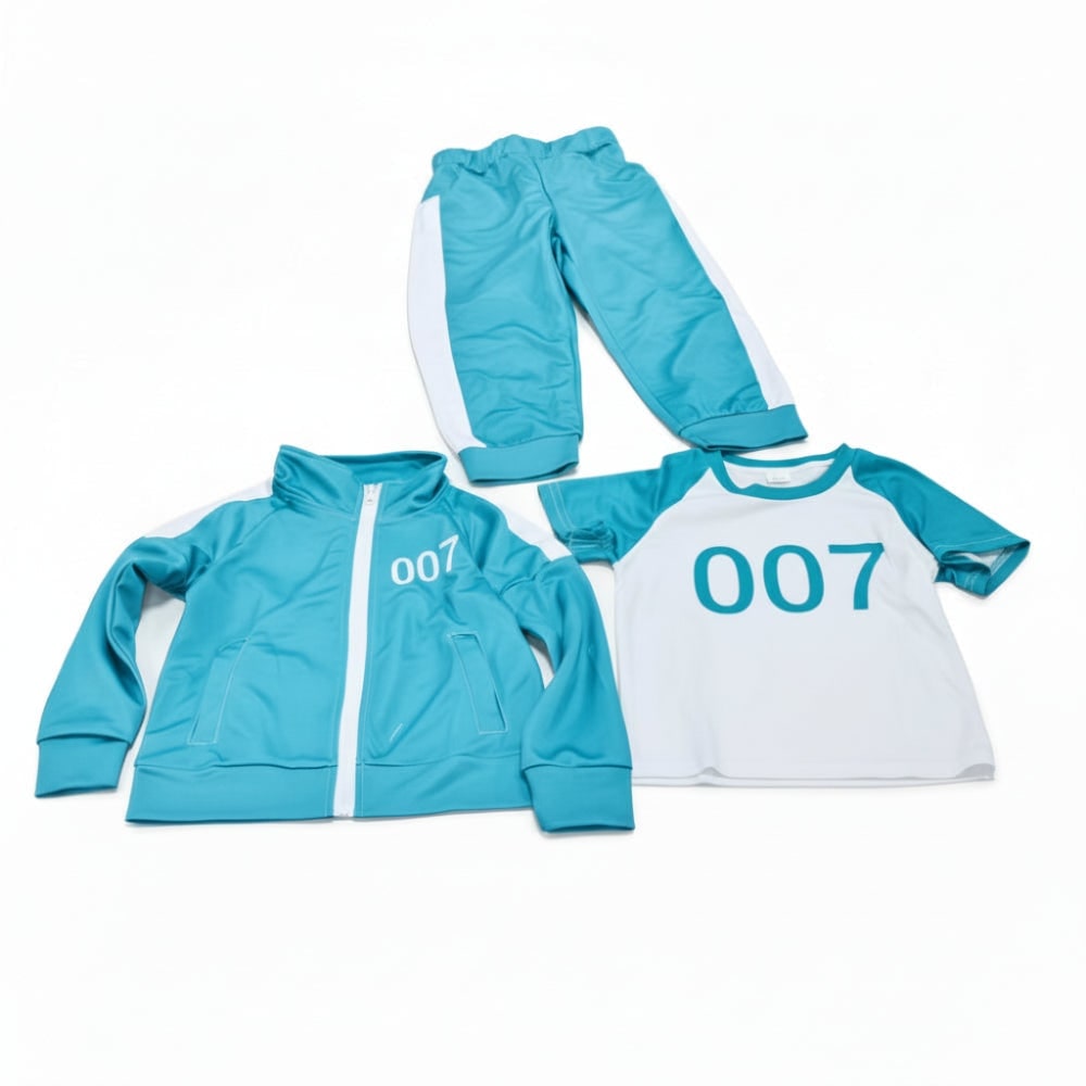 Thermabuild | Kids' Halloween Three-Piece Costume Set with Numbers and Side Stripes Tracksuit