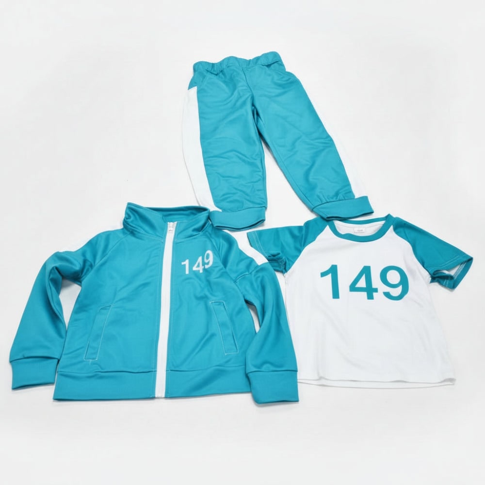 Thermabuild | Kids' Halloween Three-Piece Costume Set with Numbers and Side Stripes Tracksuit