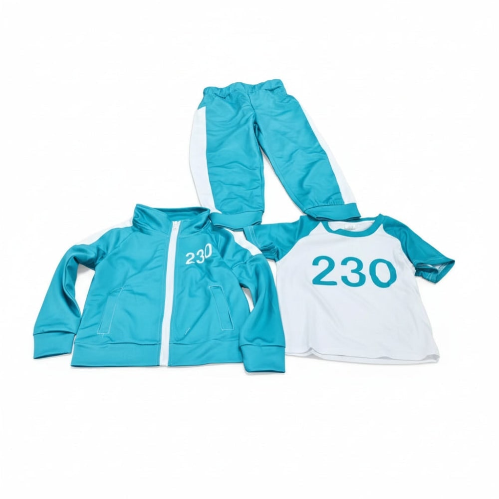 Thermabuild | Kids' Halloween Three-Piece Costume Set with Numbers and Side Stripes Tracksuit