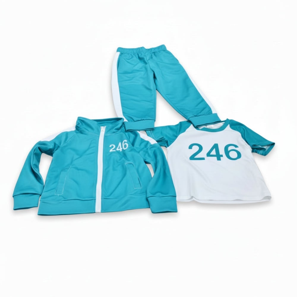Thermabuild | Kids' Halloween Three-Piece Costume Set with Numbers and Side Stripes Tracksuit