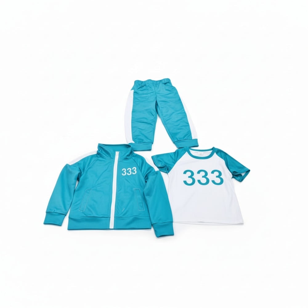 Thermabuild | Kids' Halloween Three-Piece Costume Set with Numbers and Side Stripes Tracksuit