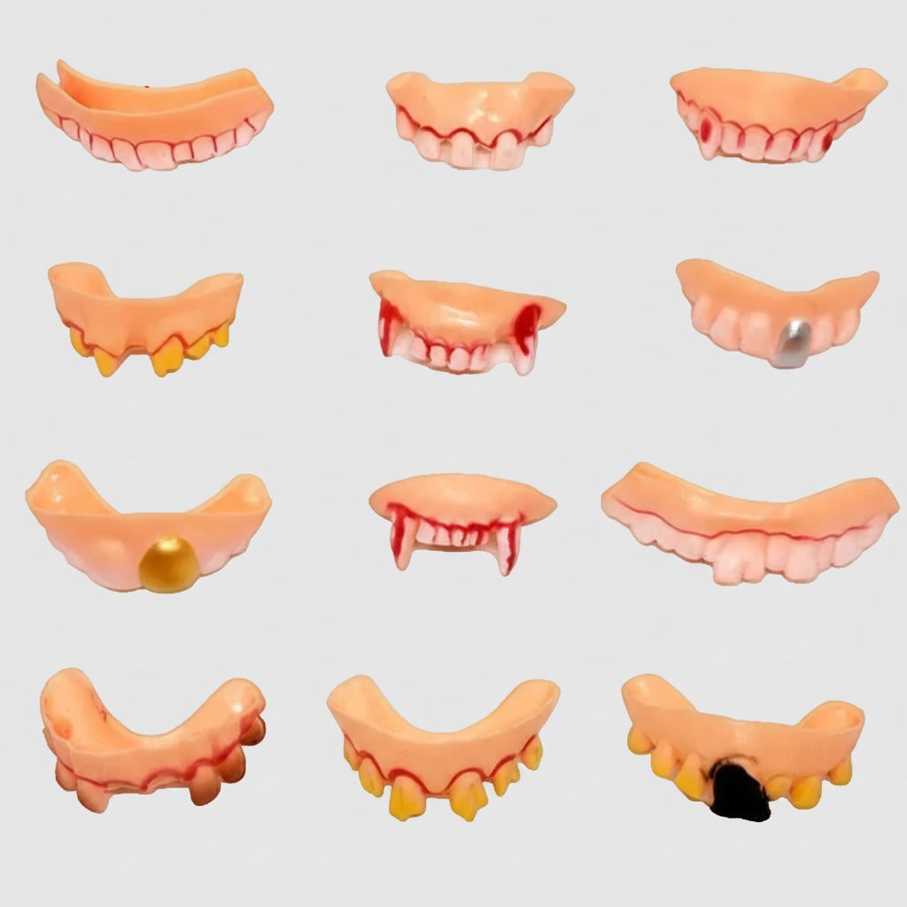 Thermabuild | Kids' Halloween Vampire Teeth Snap on Fake Fangs and False Costume Full