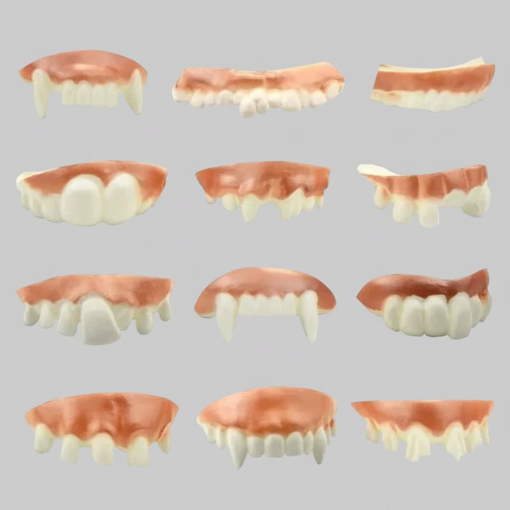 Thermabuild | Kids' Halloween Vampire Teeth Snap on Fake Fangs and False Costume Full