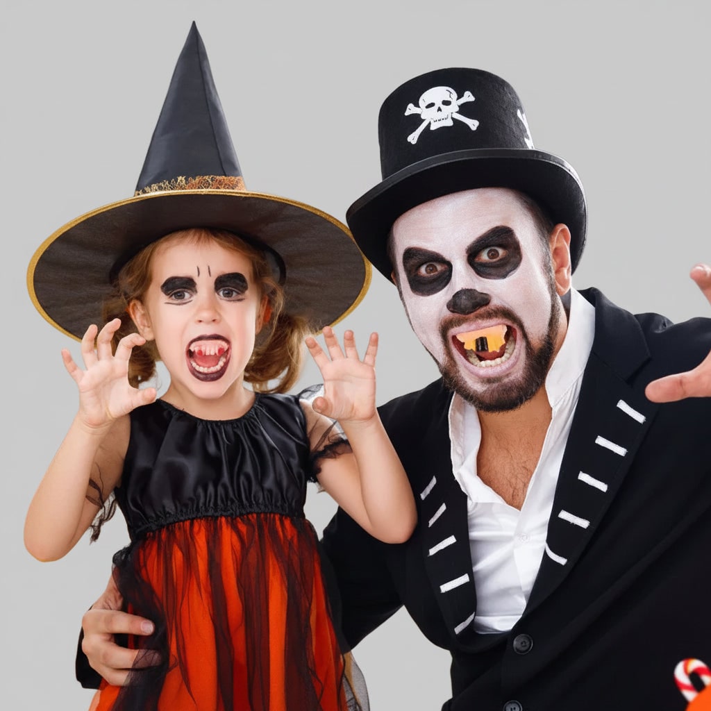 Thermabuild | Kids' Halloween Vampire Teeth Snap on Fake Fangs and False Costume Full