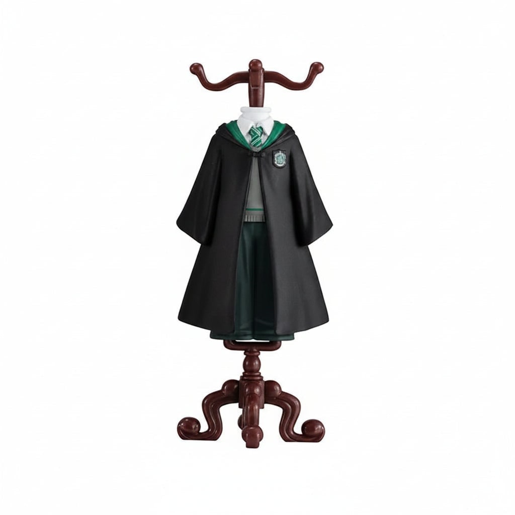 Thermabuild | Kids' Halloween Wizard Collectible Figurine with School Uniform Robe and Display Stand