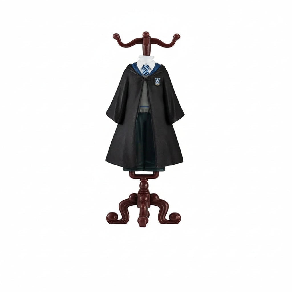 Thermabuild | Kids' Halloween Wizard Collectible Figurine with School Uniform Robe and Display Stand