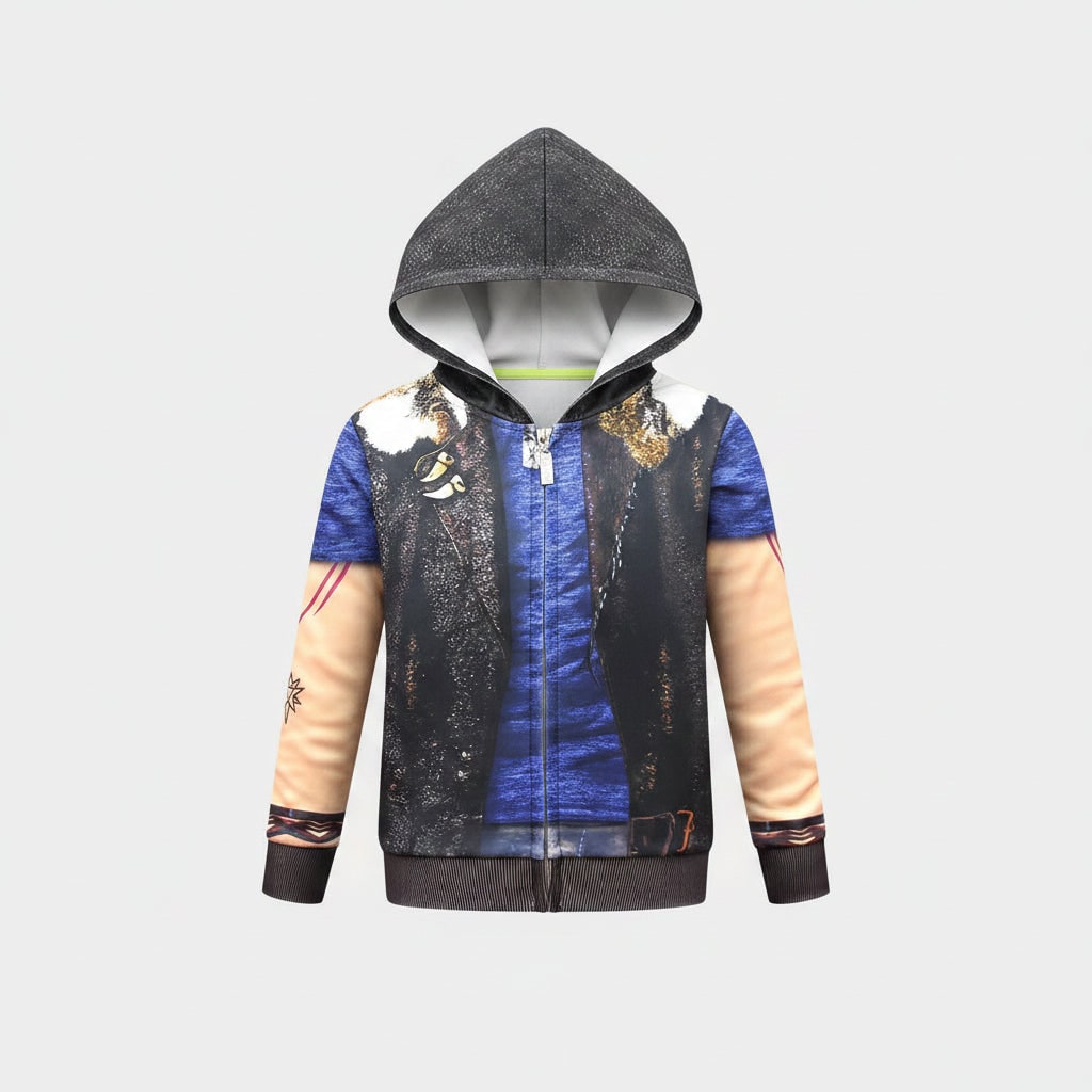 Thermabuild | Kids' Werewolf Costume with Zip-Up Closure and Realistic Printed Details