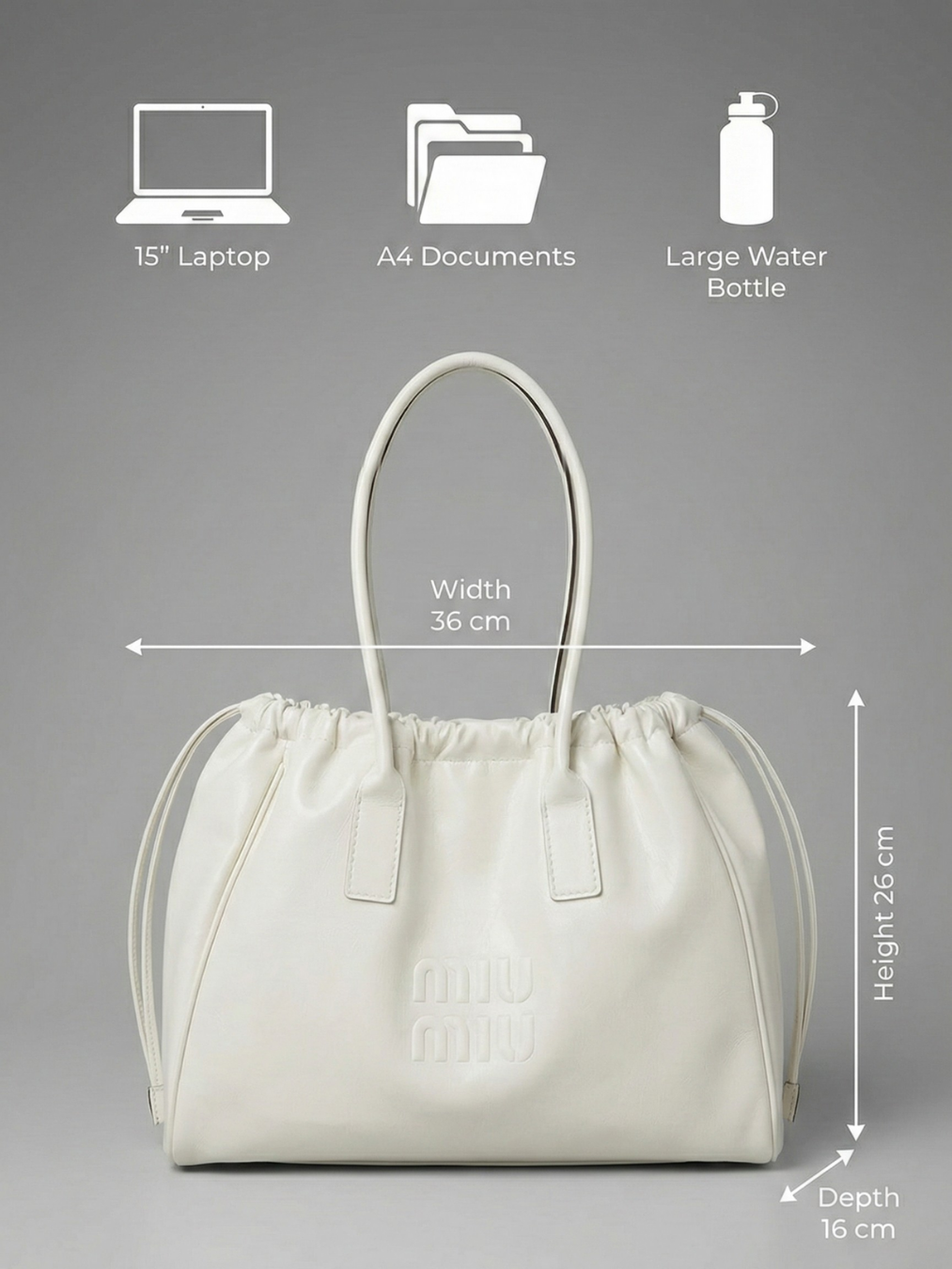 Thermabuild | White large tote bag for work