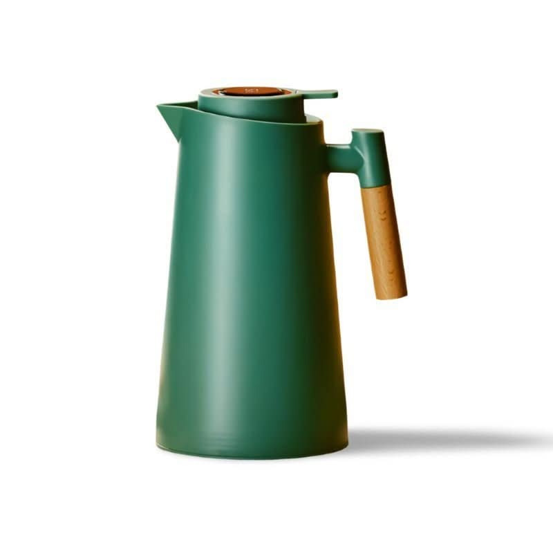 Thermabuild | Thermal Jug with Temperature Display, Leak-Proof Design & Wooden Handle