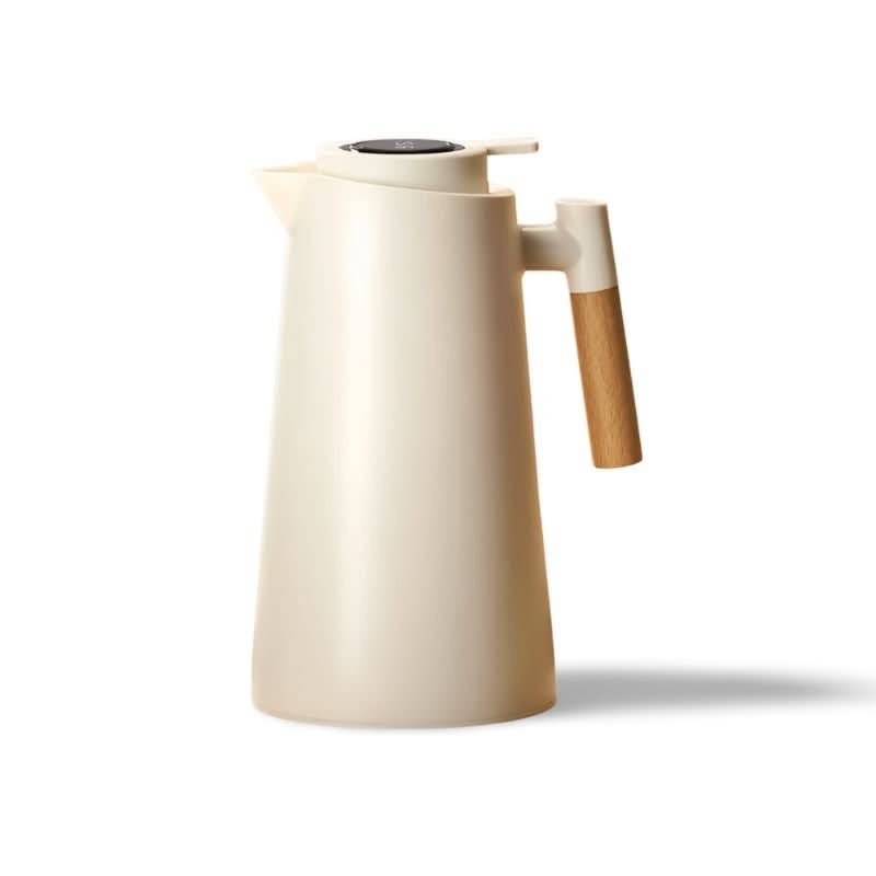 Thermabuild | Thermal Jug with Temperature Display, Leak-Proof Design & Wooden Handle