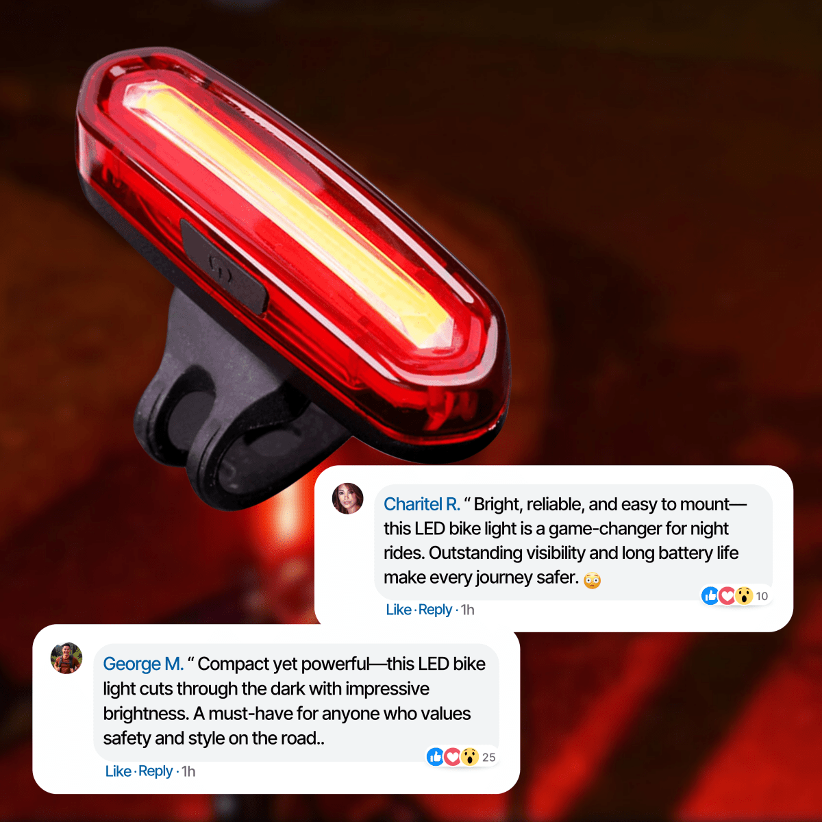 Thermabuild | Rechargeable LED Bicycle Light for Optimal Visibility