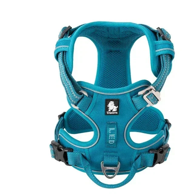 Thermabuild | Reflective Nylon Dog Harness - Adjustable No-Pull Pet Vest with Padded Safety Straps for Small to Large Dogs - Night Visibility Walking Gear