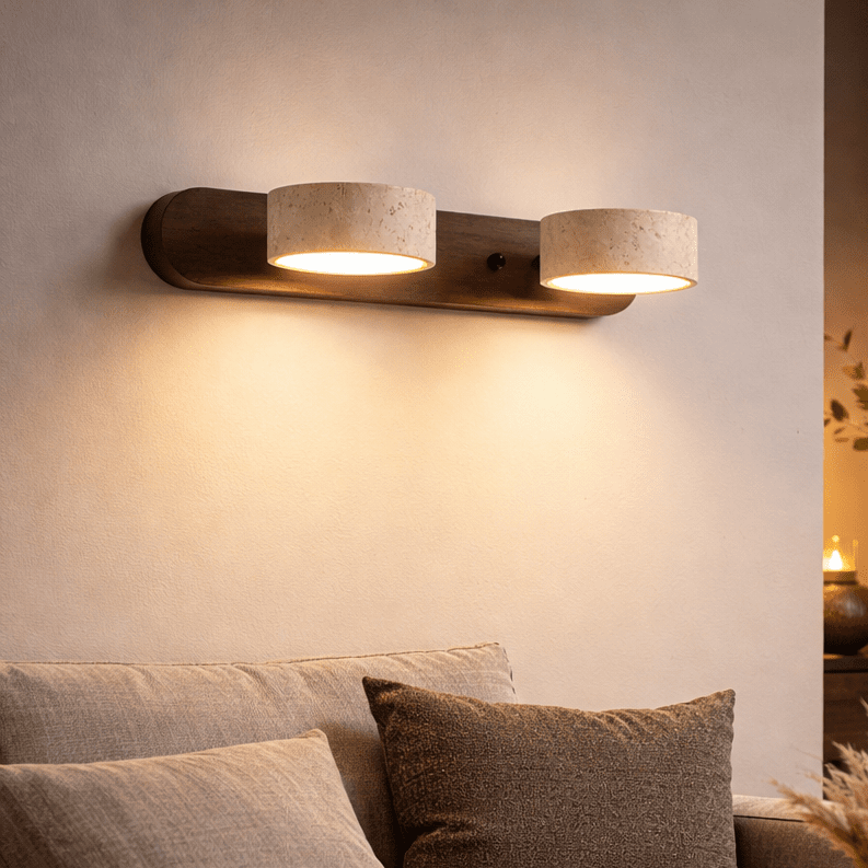 Thermabuild | Travertine LED Wall Sconce for Architectural Luxury