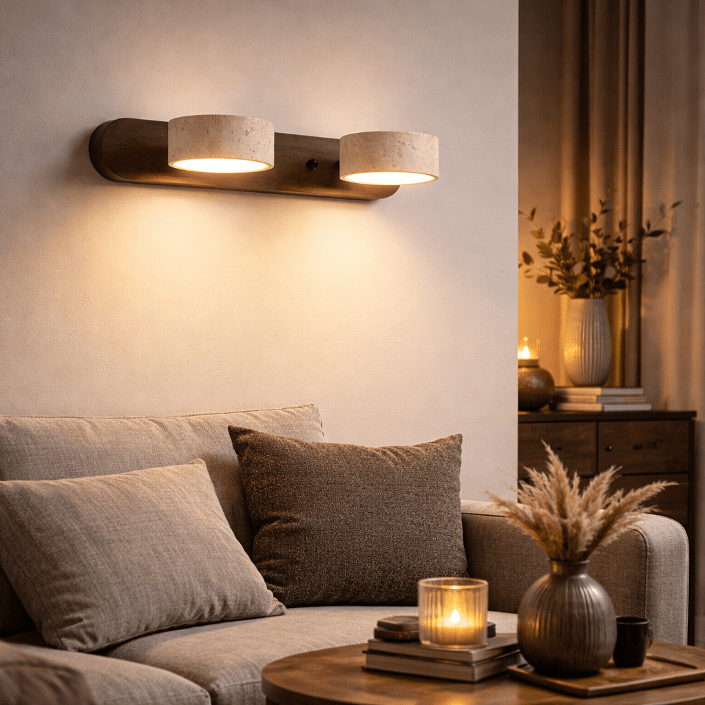 Thermabuild | Travertine LED Wall Sconce for Architectural Luxury