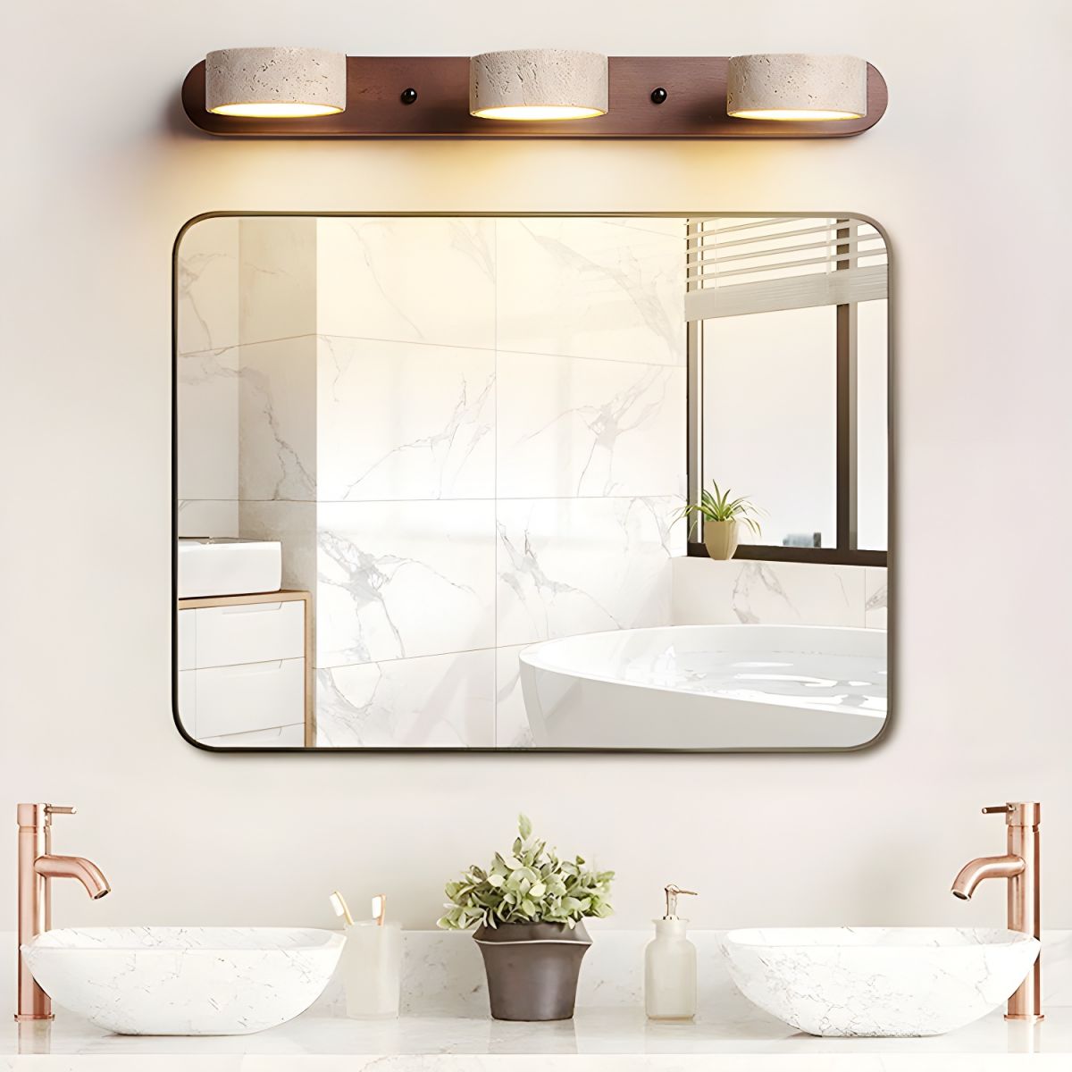 Thermabuild | Travertine LED Wall Sconce for Architectural Luxury