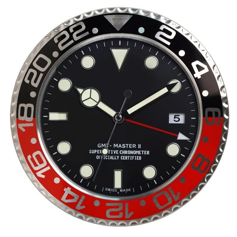 Thermabuild | Modern Silent Wall Clock Luminous stainless steel clock with battery-operated precision