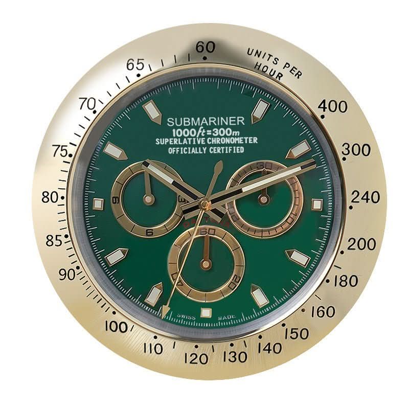 Thermabuild | Modern Silent Wall Clock Luminous stainless steel clock with battery-operated precision