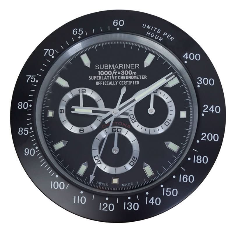Thermabuild | Modern Silent Wall Clock Luminous stainless steel clock with battery-operated precision