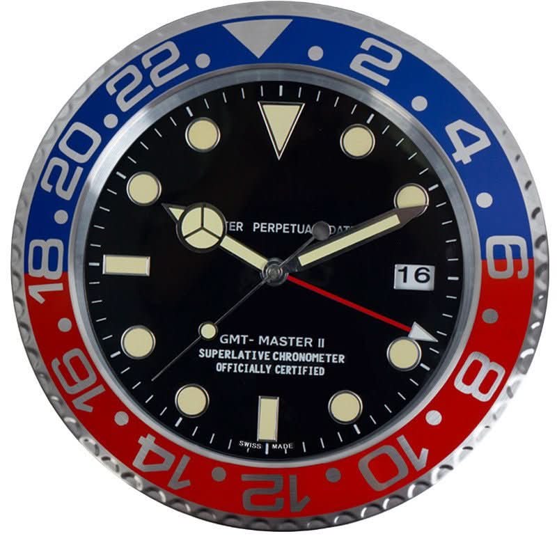 Thermabuild | Modern Silent Wall Clock Luminous stainless steel clock with battery-operated precision