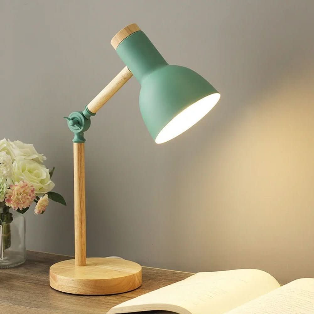 Thermabuild | Desk Lamp – Scandinavian Style Table Light with Wooden Base