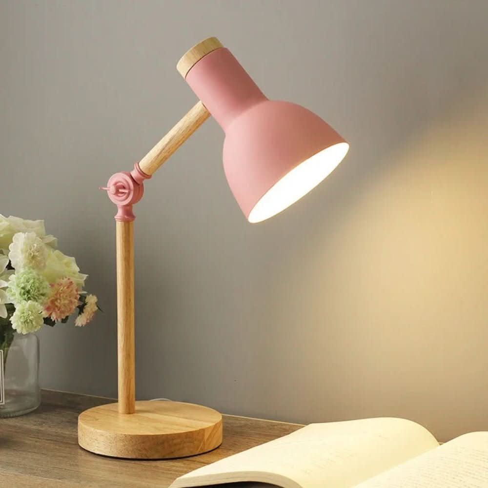 Thermabuild | Desk Lamp – Scandinavian Style Table Light with Wooden Base