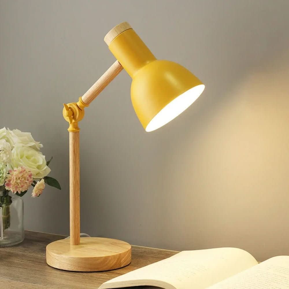 Thermabuild | Desk Lamp – Scandinavian Style Table Light with Wooden Base