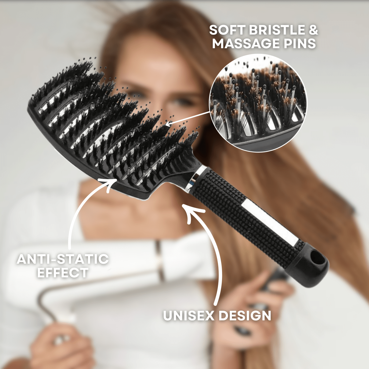 Thermabuild | Painless Detangling Hairbrush for Smooth & Shiny Hair