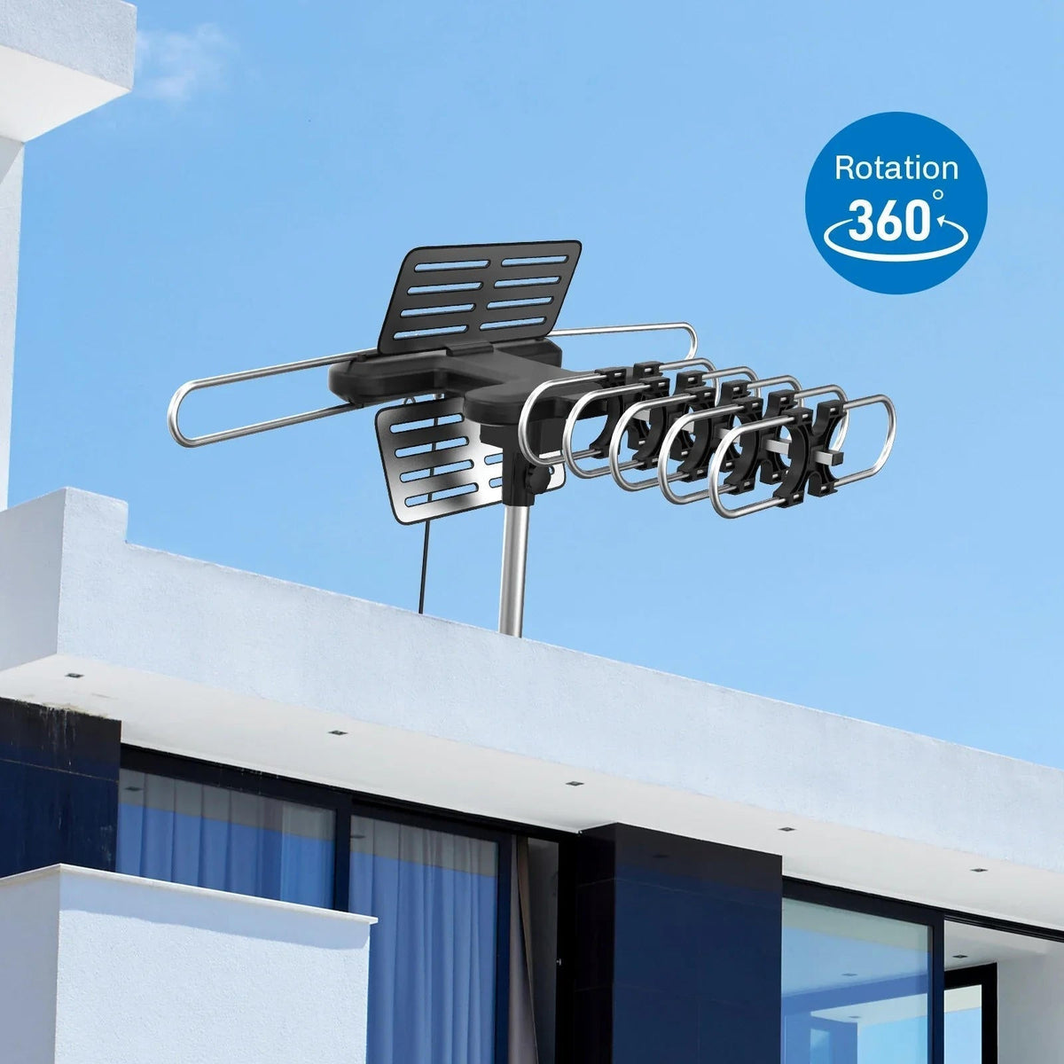 Thermabuild | 2025 Long Distance Digital Outdoor HD TV Antenna with Full 360 Directional Motor Free HD Channels