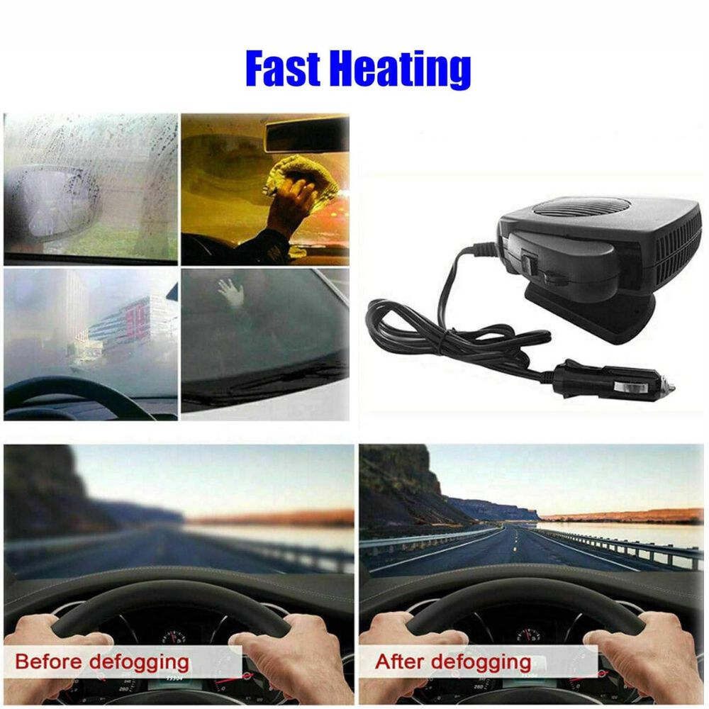 Thermabuild | 12V Car Heater Fan – 150W/300W Portable Ceramic Auto Heater for Fast Defrost & Heating