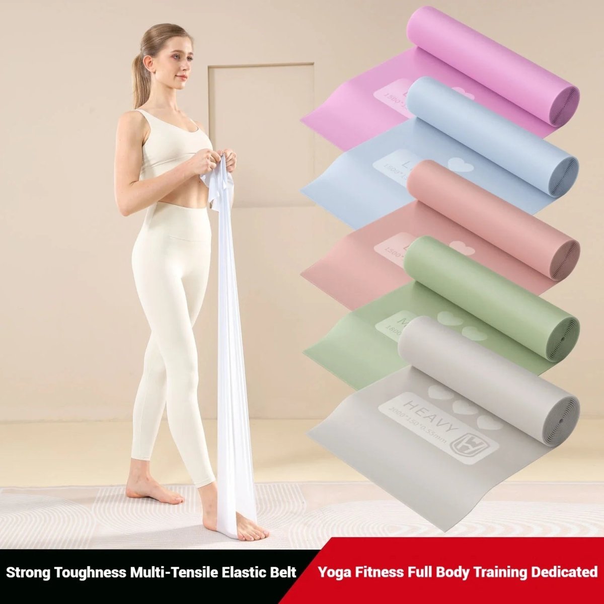 Thermabuild | Stretching Resistance Strap for Yoga & Fitness Beginners