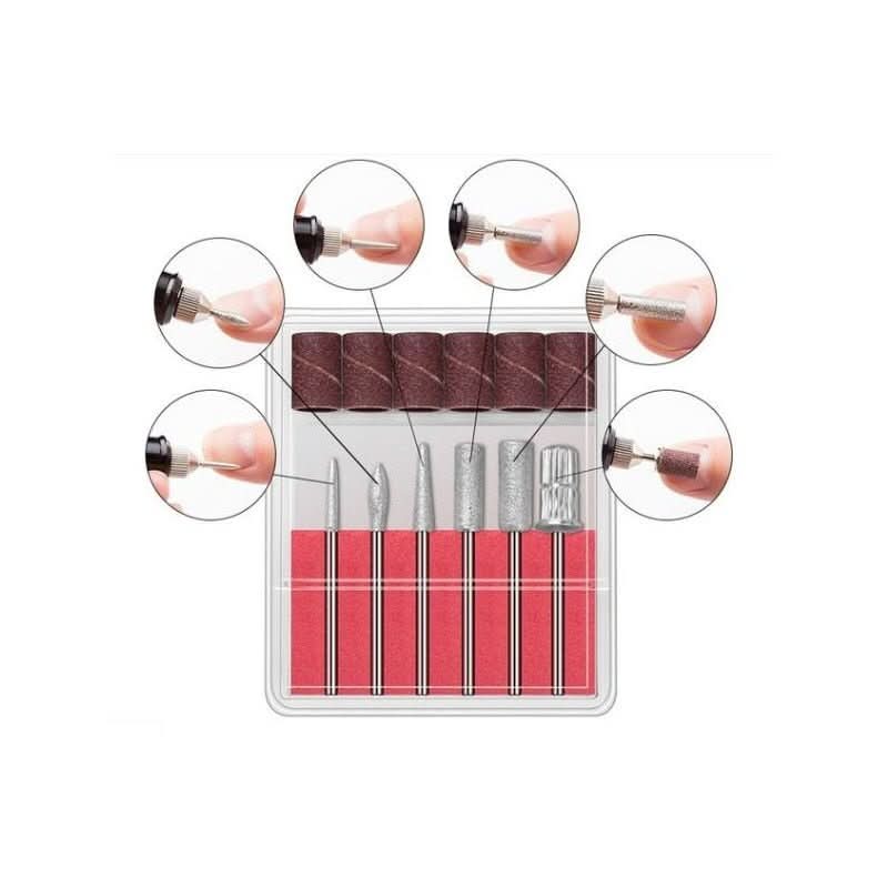 Thermabuild | 6-in-1 Electric Nail File for Manicure, Pedicure & Artificial Nails