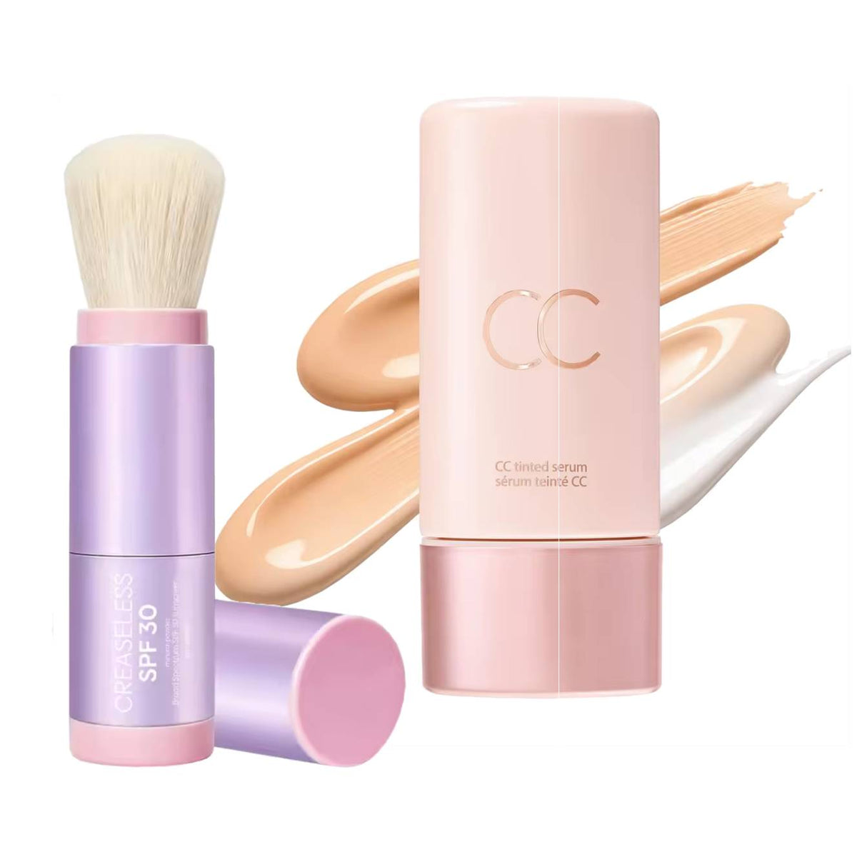 Thermabuild | CC color-correcting tinted serum + creaseless setting powder