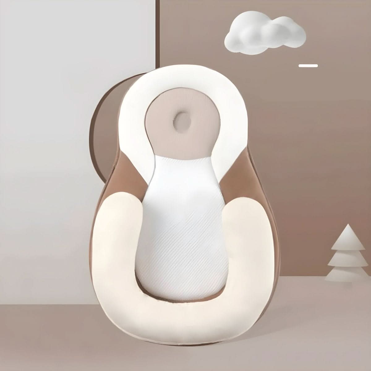 Thermabuild | Ergonomic Baby Pillow for Safe Sleep & Flat Head Prevention