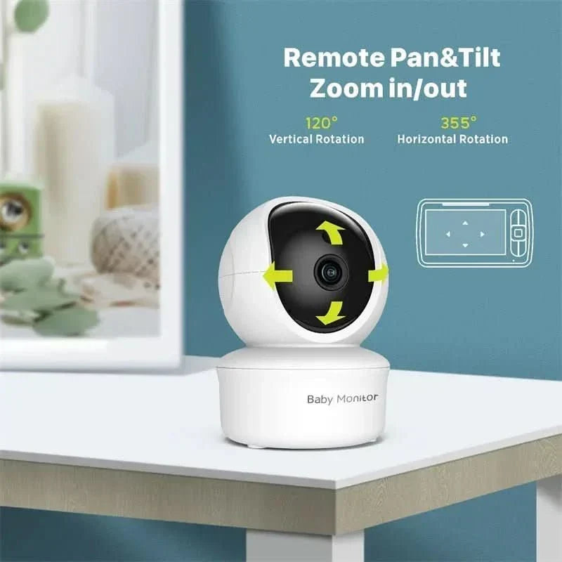 Thermabuild | 5-inch video baby monitor with pan, tilt, and zoom camera