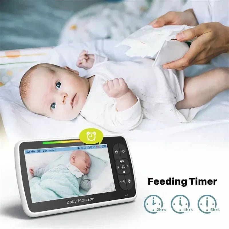 Thermabuild | 5-inch video baby monitor with pan, tilt, and zoom camera