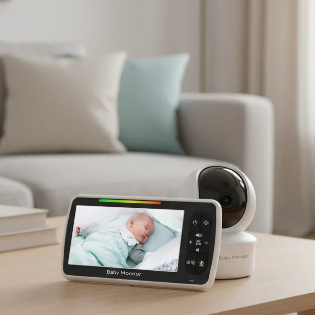 Thermabuild | 5-inch video baby monitor with pan, tilt, and zoom camera