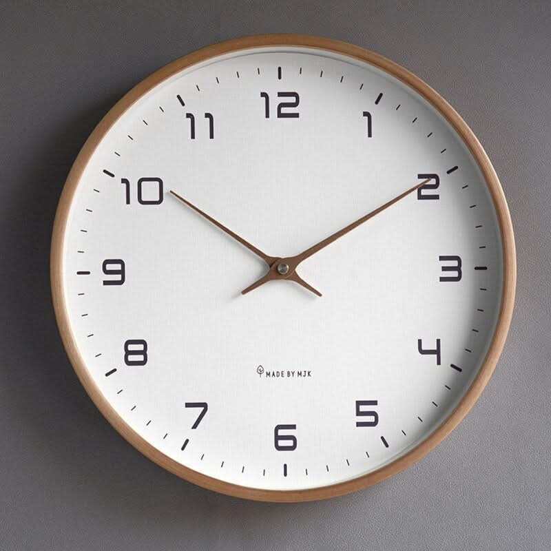 Thermabuild | Silent Wooden Wall Clock with Scandinavian Design