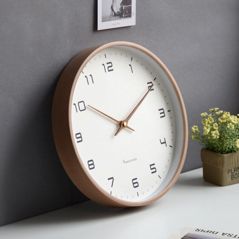 Thermabuild | Silent Wooden Wall Clock with Scandinavian Design