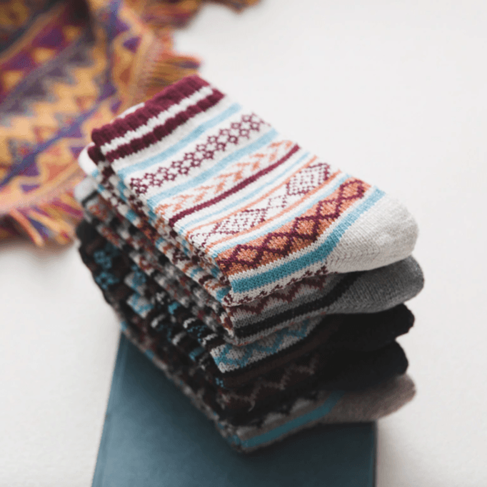 Thermabuild | Unisex Wool & Cotton Blend with Scandinavian Patterns