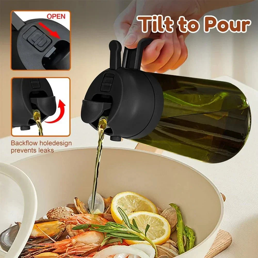 Thermabuild | Healthy Cooking Oil Sprayer with Dark Glass Design