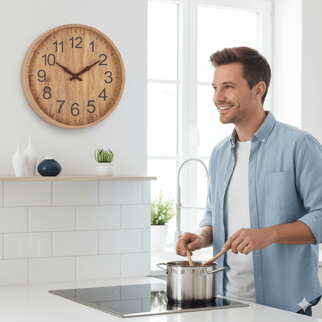 Thermabuild | Silent Wooden Wall Clock with Natural Charm