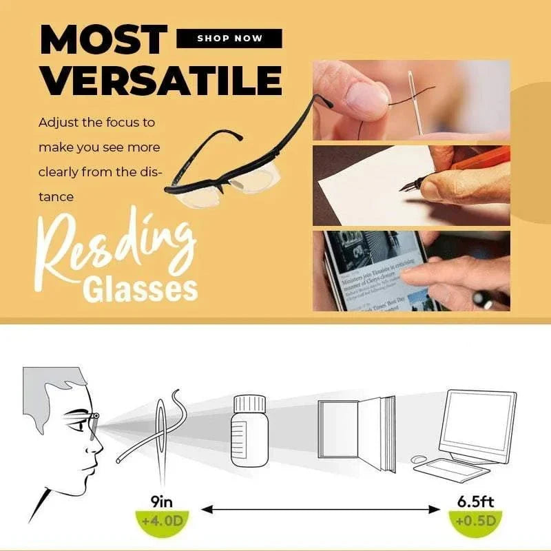 Thermabuild | Adjustable Focus Reading Glasses for Clear Vision