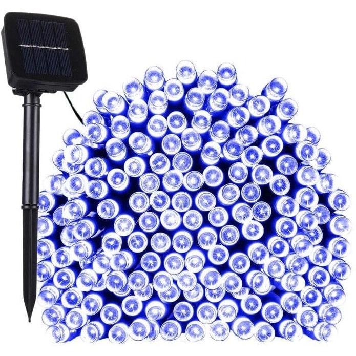 Thermabuild | Outdoor Solar String Lights with 100 LED Fairy Garden Landscape Lighting with Adjustable Panel